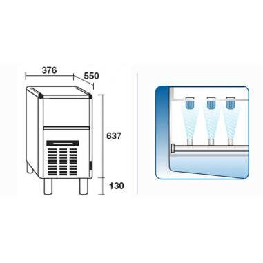 Льдогенератор SIMAG SDN 35W