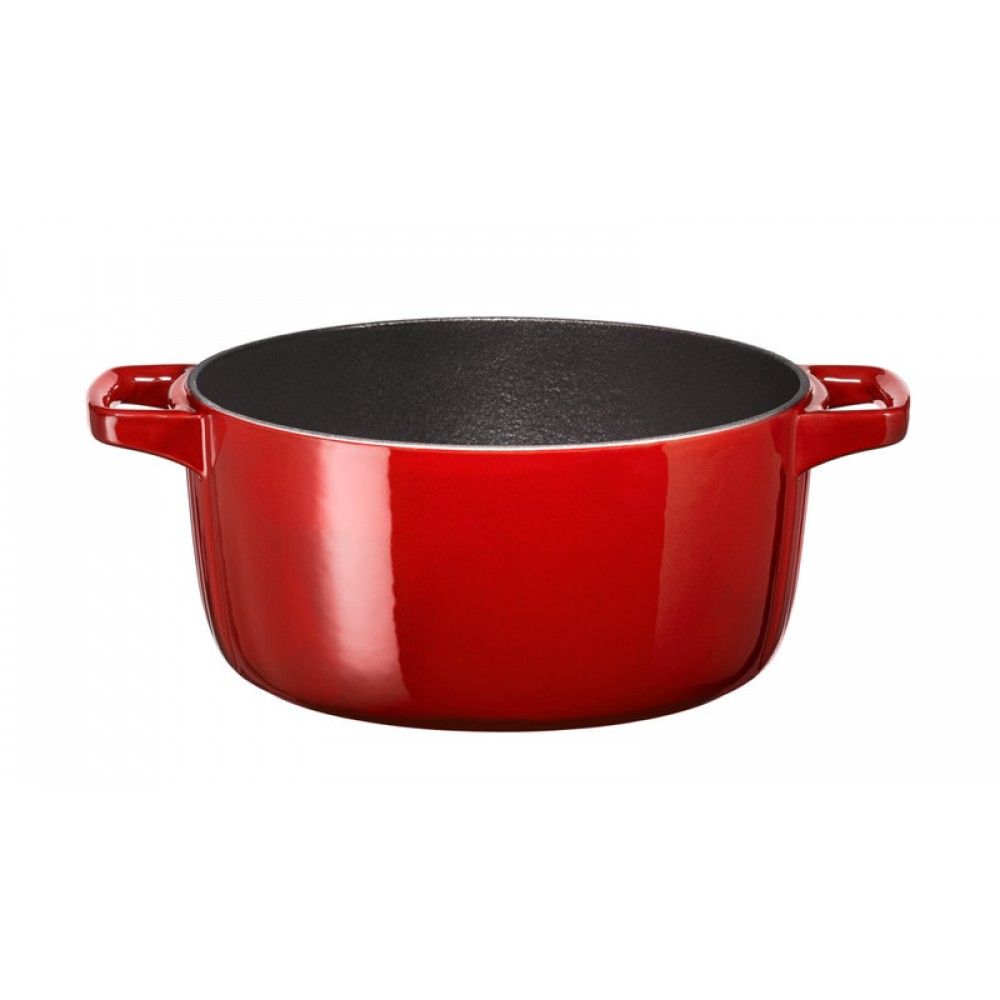 Кастрюля чугунная красная 3.8 л KitchenAid KCPI40CRER