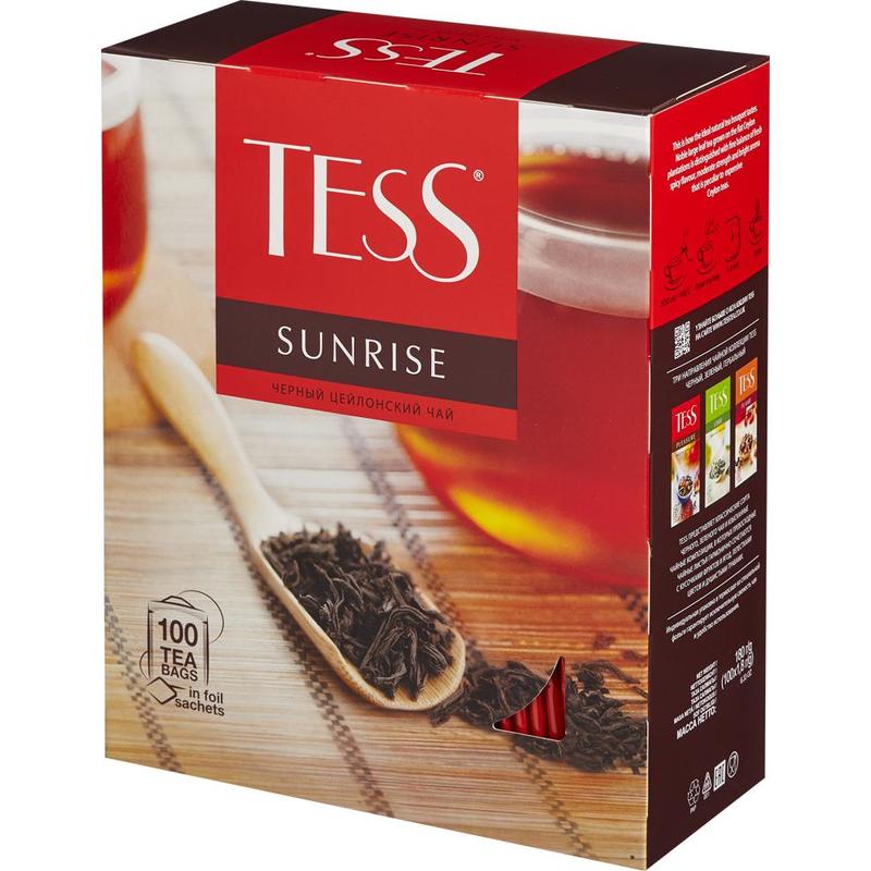 Чай в пакетиках Tess Sunrise (Санрайз) чёрный 100х1.8 гр арт.0918-09
