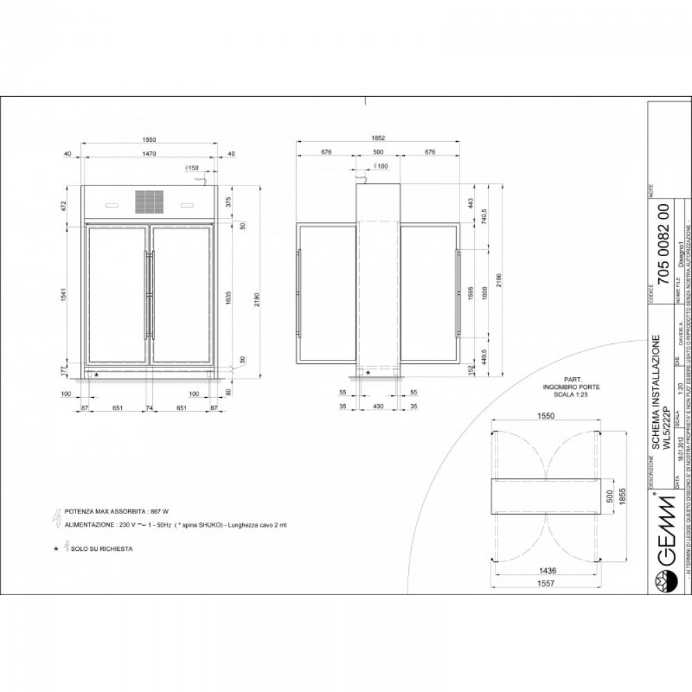 Винный шкаф GEMM WL 5-226 P