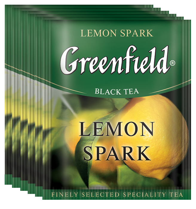 Чай в пакетиках Greenfield Lemon Spark чёрный с добавкми 100х1.5 г арт. 0841-10