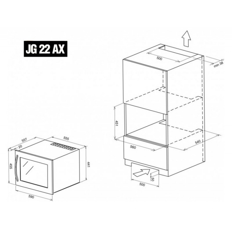 Винный шкаф IP Industrie JG 22 AX